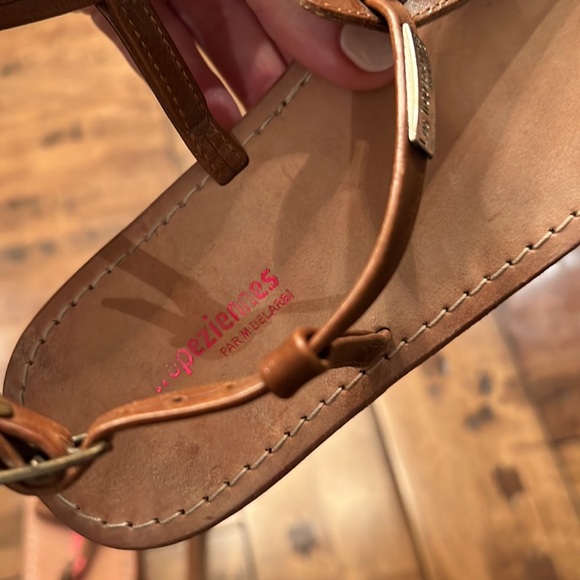 La Tropizienne leather sandals purchased in Paris. - Picture 2 of 4